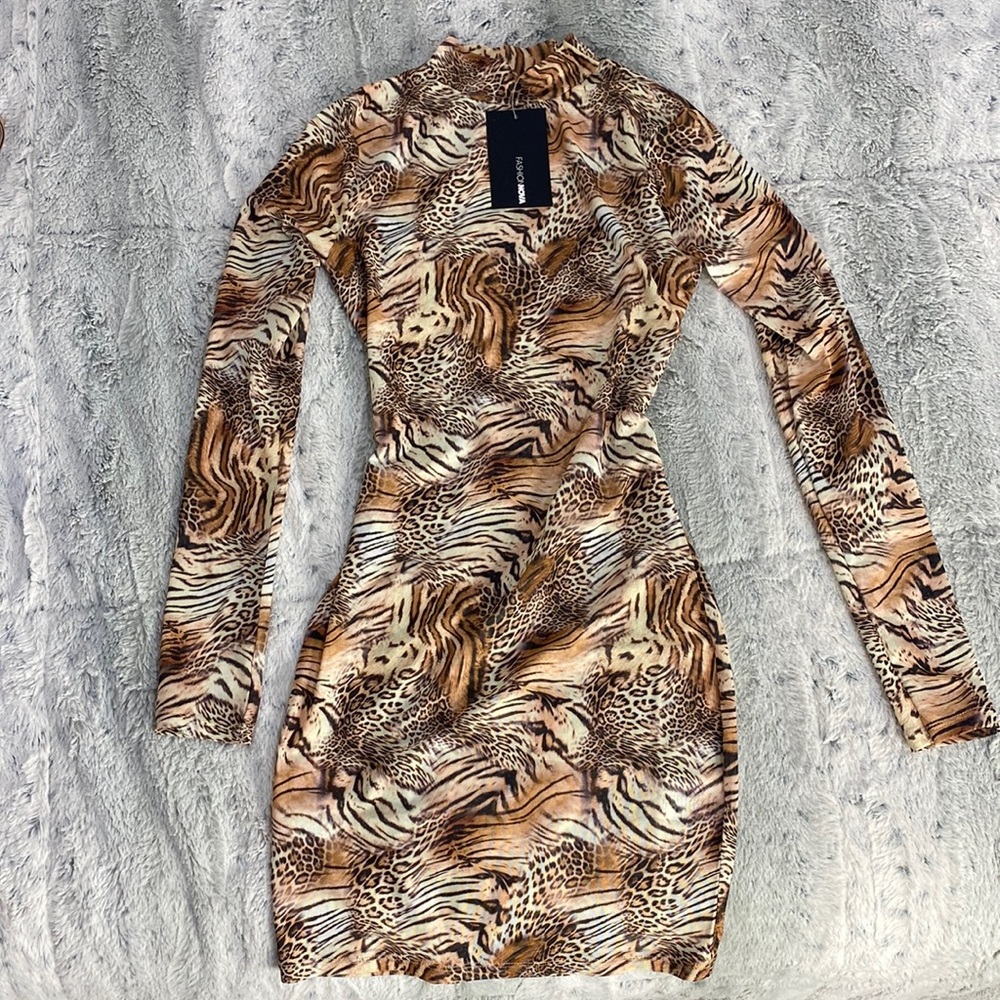 Animal print fashion nova dress
